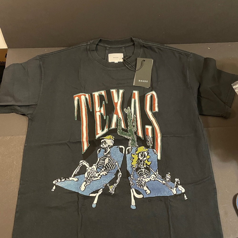 Rhude Black Short Sleeve Texas Tee - New MSRP $315